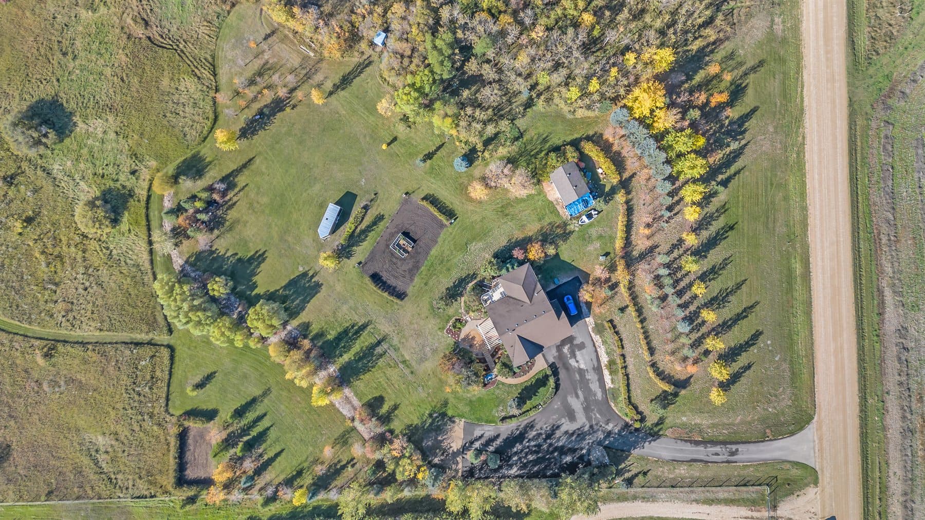 Saskatoon drone real estate photography - acreage and land context